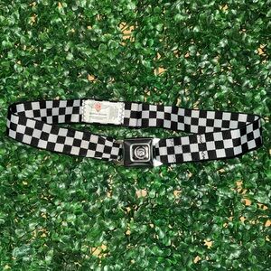 Buckle-Down Black and White Checkered Cadillac Belt